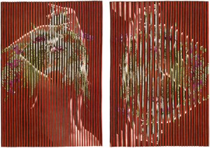 "A Consensual Hallucination," 2015, hand-cut collage on paper, 9.5" x 13.25"